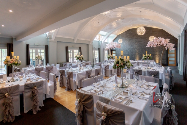 The Holt Fleet, inside the hotel set up for a wedding reception