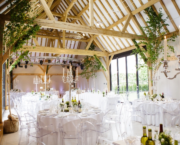 Redhouse Barn iindoor wedding breakfast