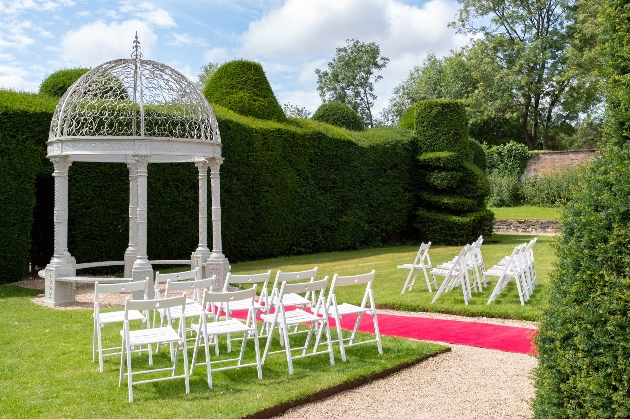 Billesley Manor Hotel & Spa outdoor ceremony set up