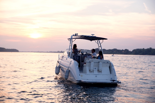 Yacht from behind